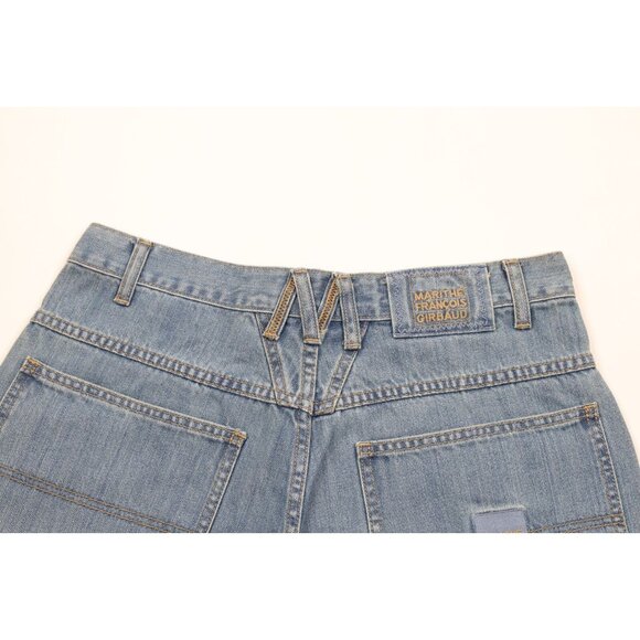 Deadstock Vintage 90s Marithe Francois Girbaud Mens 32 Baggy Denim Jean Shorts - Picture 8 of 11
